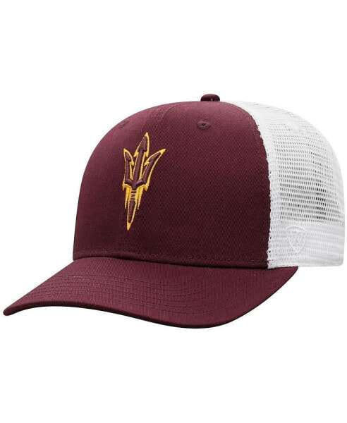 Men's Maroon, White Arizona State Sun Devils Trucker Snapback Hat