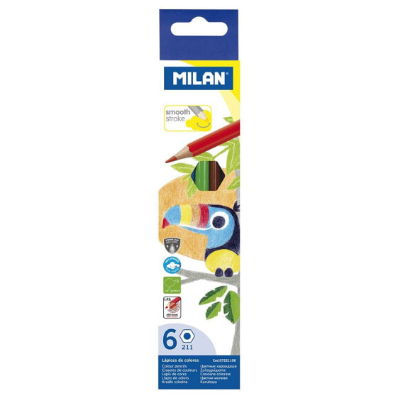 MILAN Box 6 Hexagonal Coloured Pencils