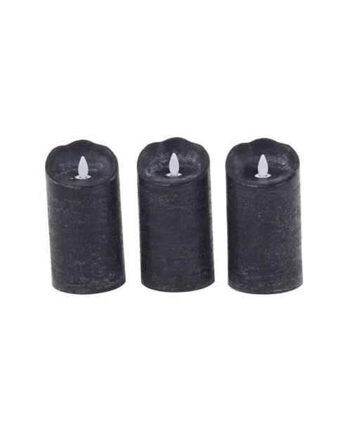 Traditional Wax Flameless Candle, Set of 3