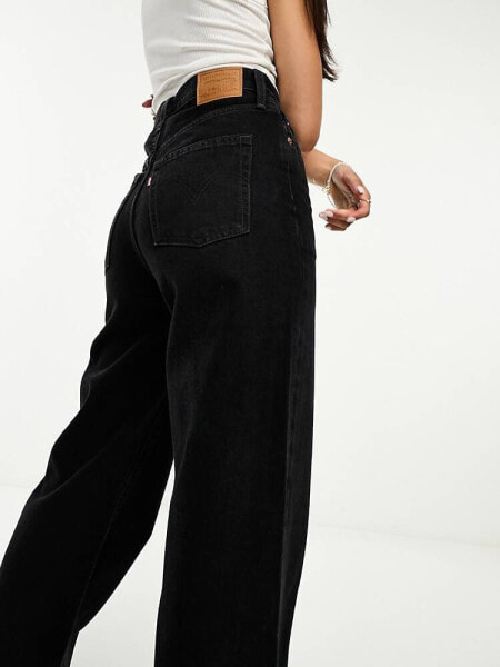 Levi's Ribcage wide leg jean in dark navy