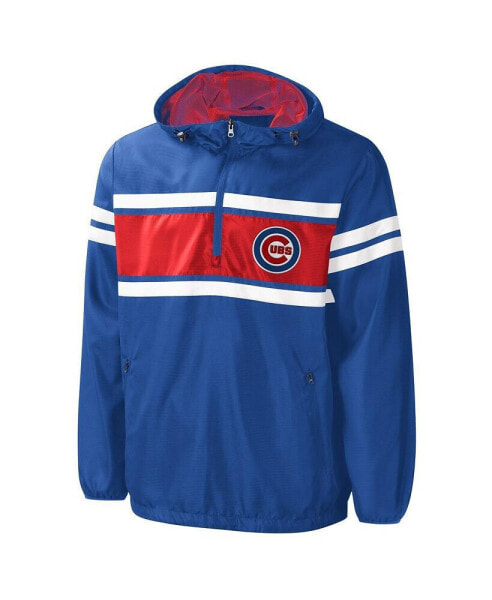 Men's Royal Chicago Cubs Game Score Quarter-Zip Windbreaker