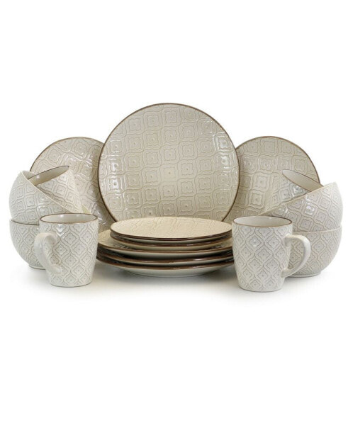 Luxurious Dinnerware with Complete Set of 16 Pieces