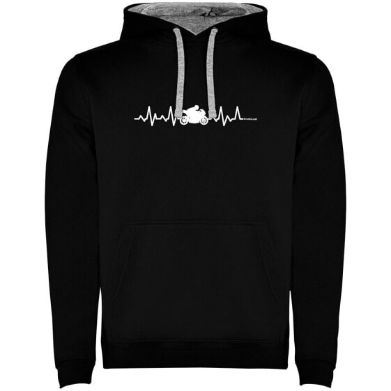 KRUSKIS Motorbike Heartbeat Two-Colour hoodie