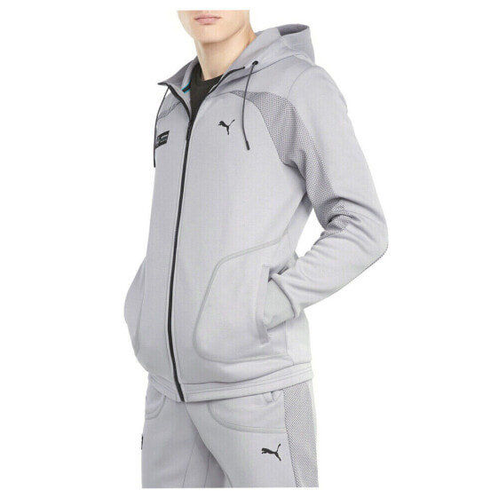 Puma Mapf1 Hooded Sweat Full Zip Jacket Mens Grey Casual Athletic Outerwear 5318