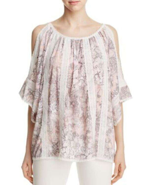 Блузка T Tahari Cold Shoulder Floral Peach