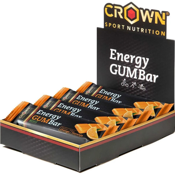 CROWN SPORT NUTRITION Orange Energy Bars Box 30g 12 Units