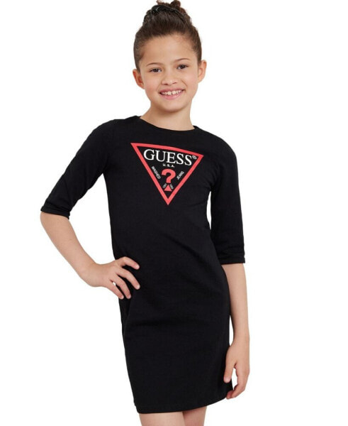 Big Girls Triangle Long Sleeve T-shirt Dress