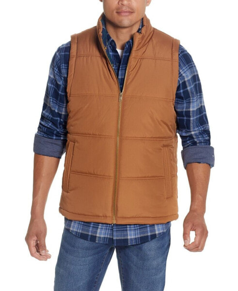 Men's Flannel Lined Puffer Vest