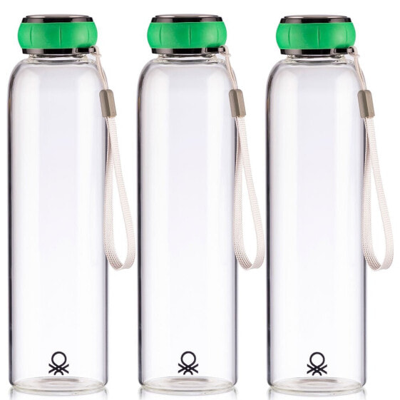 BENETTON 750ml Borosilicate Bottle 3 Units