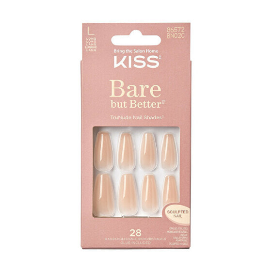 Adhesive nails Bare but Better Nails - Nude Drama 28 pcs