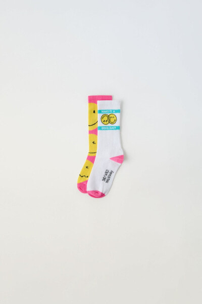 Pack of two pairs of smileyworld ® socks