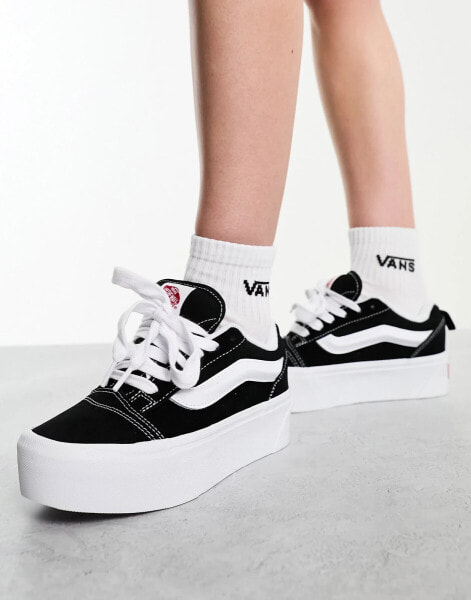 Vans Knu Stacked Platform sneakers in black