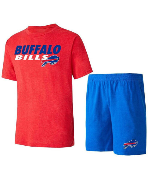 Комплект пижамы Concepts Sport Royal, Red Buffalo Bills Meter T-shirt and Shorts Sleep Set