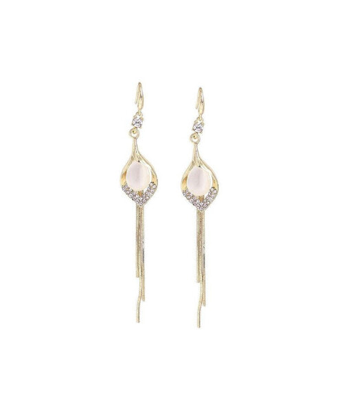 Women's Gold Sleek Drop Earrings