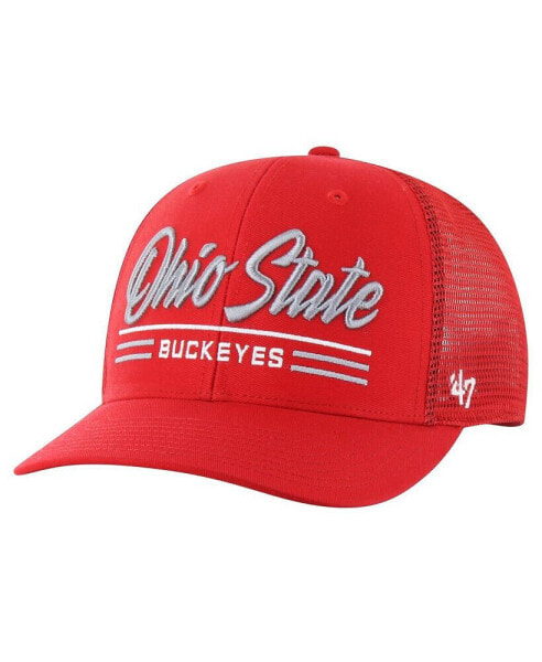 Men's Scarlet Ohio State Buckeyes Garner Trucker Adjustable Hat