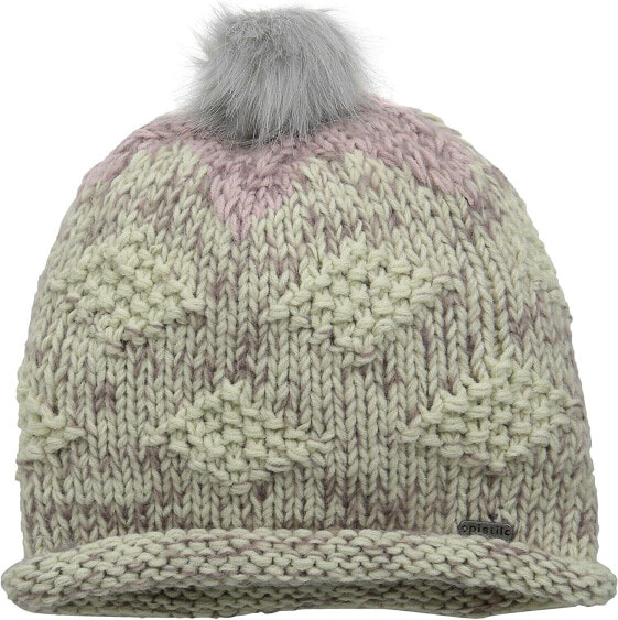 Pistil 166986 Womens Foxie Faux Fur Pom-Pom Beanie Hats Ivory Size One Size