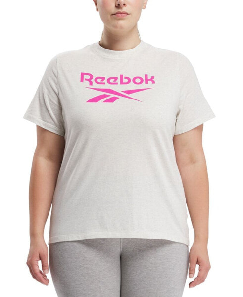 Plus Size Short Sleeve Logo Graphic T-Shirt