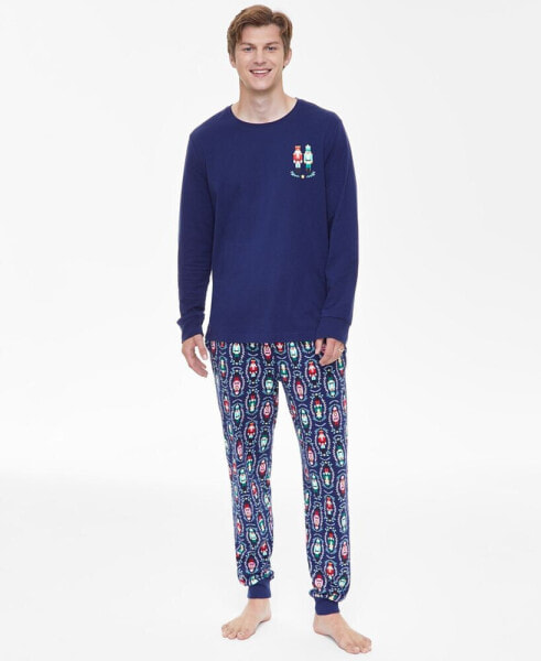 Family Pajamas Men's 2-Pc. Nutcracker Mix It Cotton Pajamas Set, Created for Macy's