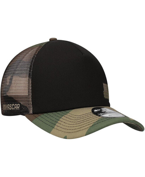 Men's Black/Camo NASCAR Merchandise Trucker 9FORTY Adjustable Hat