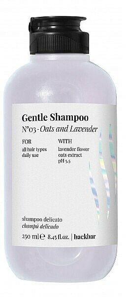 Sanftes Shampoo mit Lavendelblüte und Haferextrakt - Farmavita Back Bar No3 Gentle Shampoo Oats And Lavender 250 ml