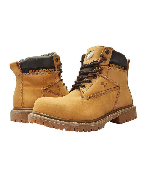 Men's 6” Steel Toe Work Boots for Men – Electrical Hazard – Oil and Slip Resistant