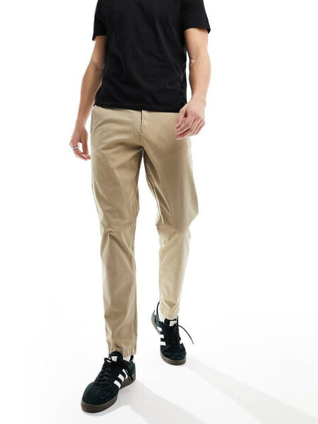 Jack & Jones tapered chino in beige 