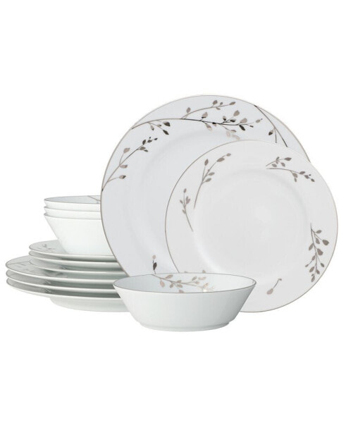 Birchwood 12-Piece Dinnerware Set, Service for 4