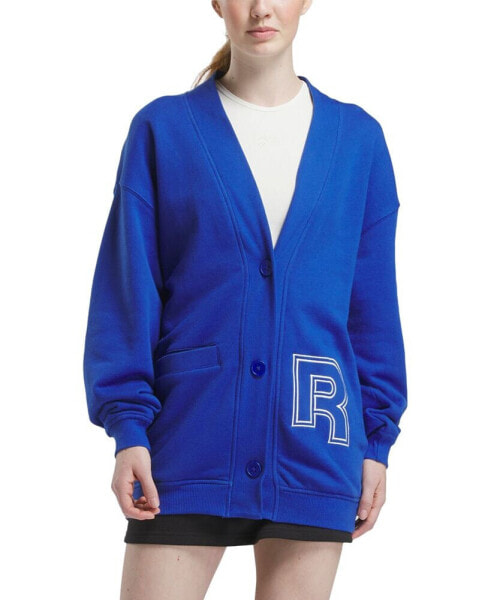 Women's Team Cotton Appliquéd Initial Cardigan