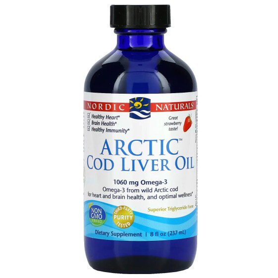 Arctic Cod Liver Oil™, Strawberry, 8 fl oz (237 ml)