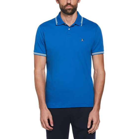 ORIGINAL PENGUIN Organic Interlock Tipped short sleeve polo