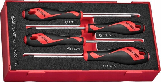 Teng Tools ZESTAW WKRÄTAKÃW TORX TEAMD04TXN, 4SZT.