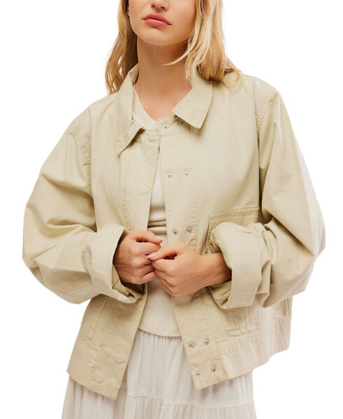 Women's Suzy Snap Front Cotton Linen Jacket