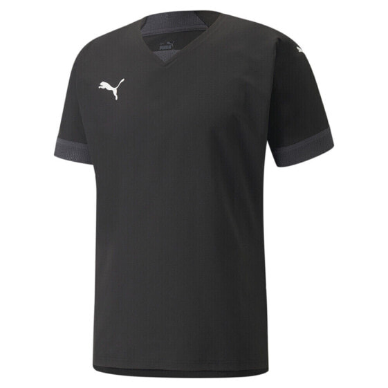 Puma Teamfinal V Neck Short Sleeve Soccer Jersey Mens Black 70501603