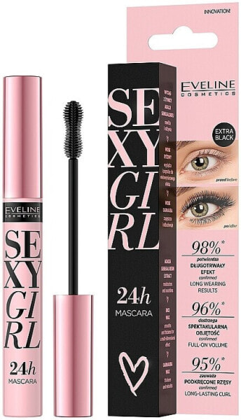 Eveline Cosmetics Sexy Girl Volumizing Mascara 24h Stronger Long Lash Effect