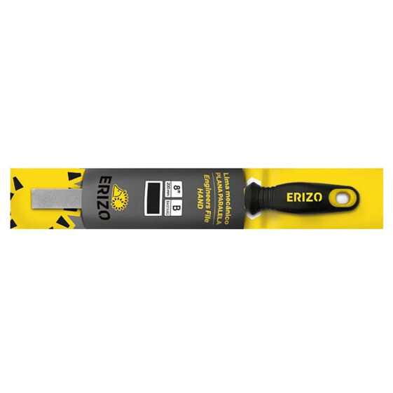 ERIZO Coarse parallel flat mechanic´s file with bi-material handle and hanger 10´´