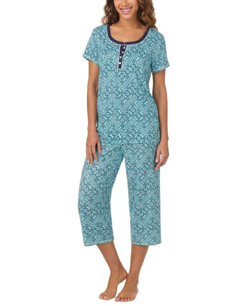 Women's 2-Pc. Cropped Short-Sleeve Pajamas Set