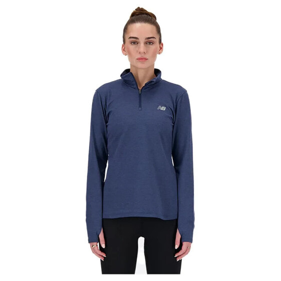 NEW BALANCE Sport Essentials Space Dye half zip long sleeve T-shirt