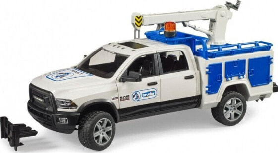 Bruder Bruder RAM 2500 service truck with crane and rotating beacon, model vehicle