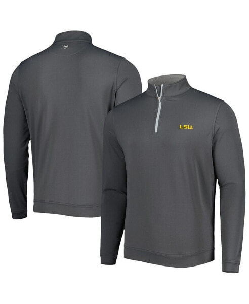 Men's Gray LSU Tigers Perth Performance Quarter-Zip Top