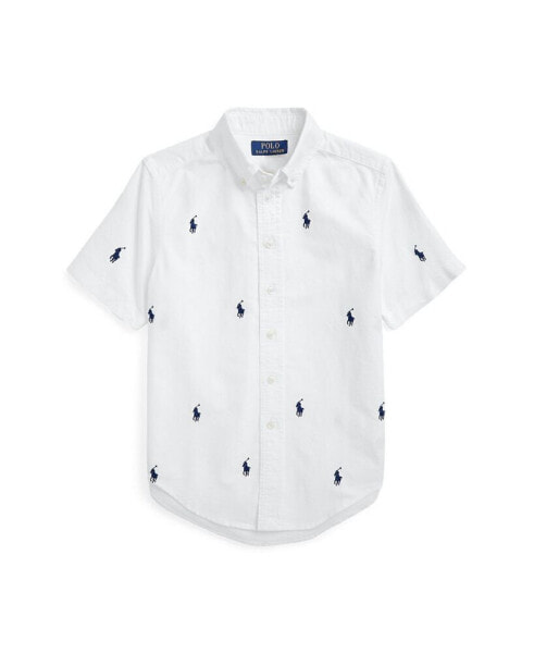 Big Boys Polo Pony Oxford Short-Sleeve Shirt