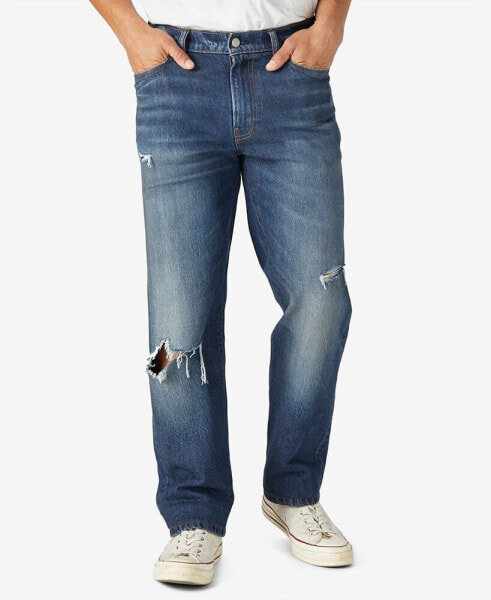 Джинсы Lucky Brand men's 363 Distressed Taper Straight Stretch Jeans