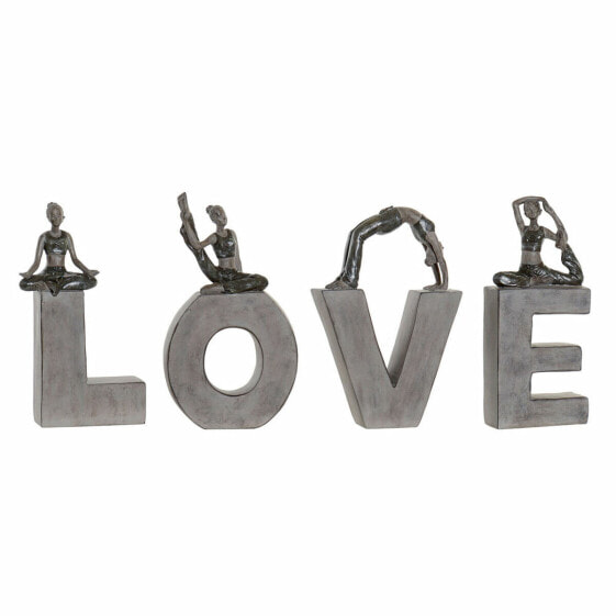 Декоративная фигура DKD Home Decor Love Смола (13 x 6 x 23 cm) (40 x 4 x 22 cm) (4 pcs)