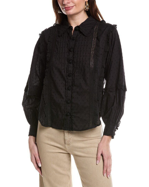 Farm Rio Blouse Women's Black Xs