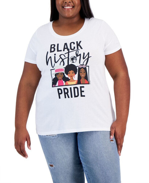 Trendy Plus Size Black History Pride Barbie Graphic T-Shirt