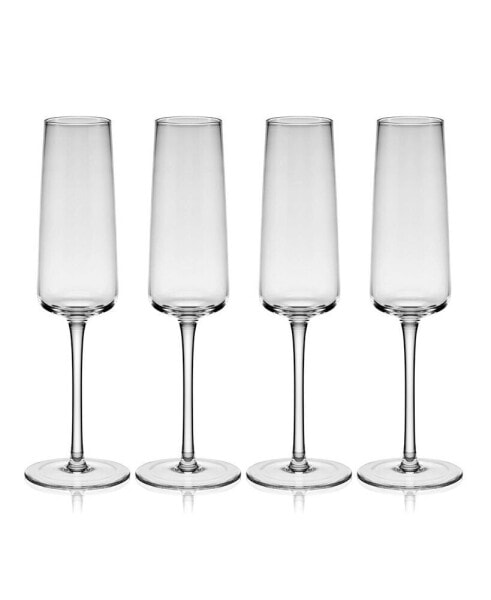 Cora 8 Ounce Flute Glass 4-Piece Set