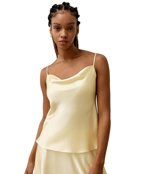 Women's Golden Cocoon Cowl Neck Camisole for Women