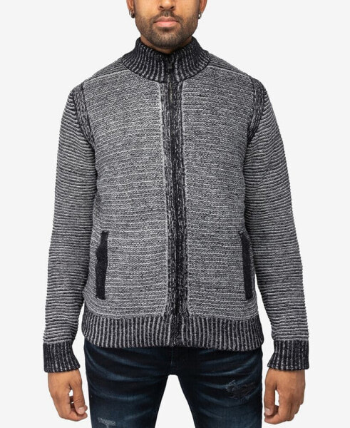 Men's Full-Zip High Neck Sweater Jacket