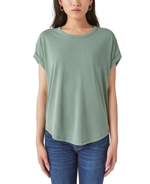 Women's Short Sleeve Sandwash Dolman Tee