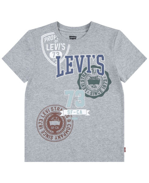 Little Boys Prep Crest Tee