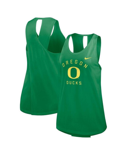 Women's Green Oregon Ducks Primetime Open Back Tank Top